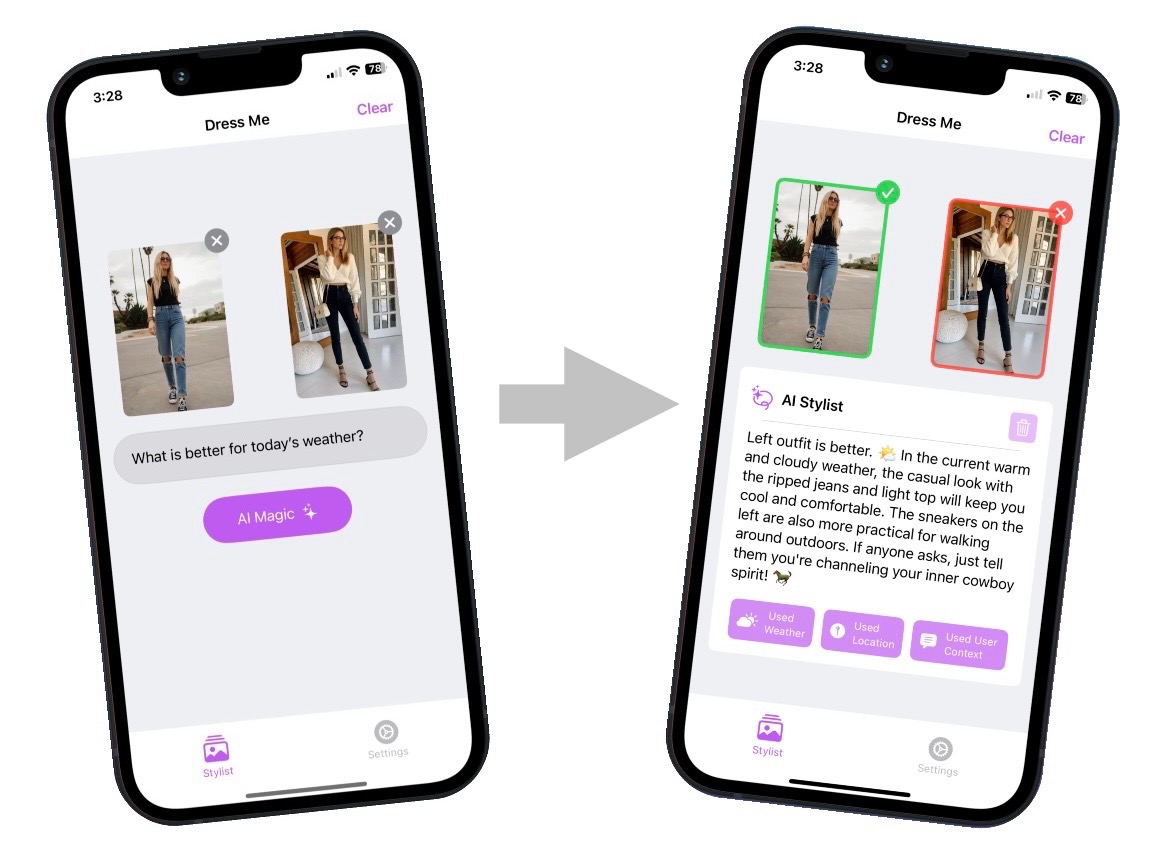 DressMe app screenshot